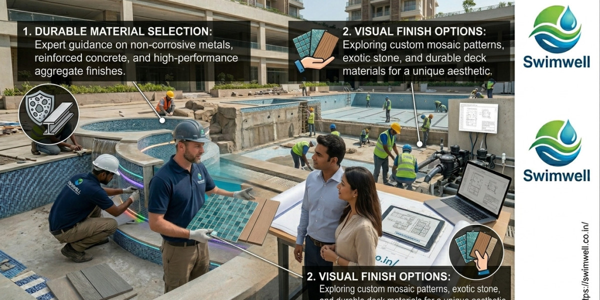 Do swimming pool builders provide guidance on pool materials?